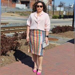 American Apparel Pink Houndstooth Bomber Jacket